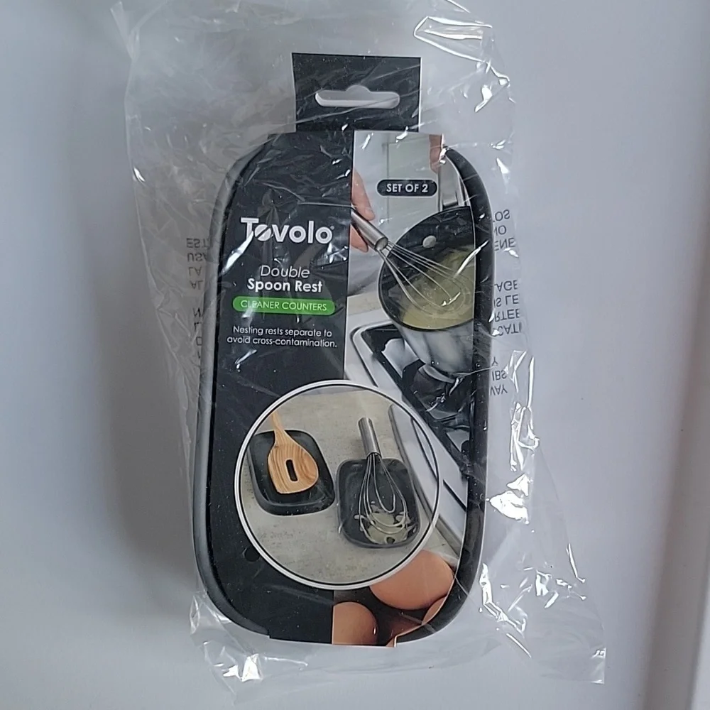 Tovolo Double Spoon Rest - Charcoal